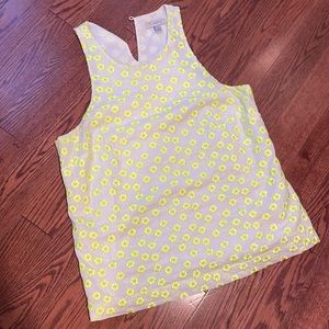 J Crew floral embroidered tank top